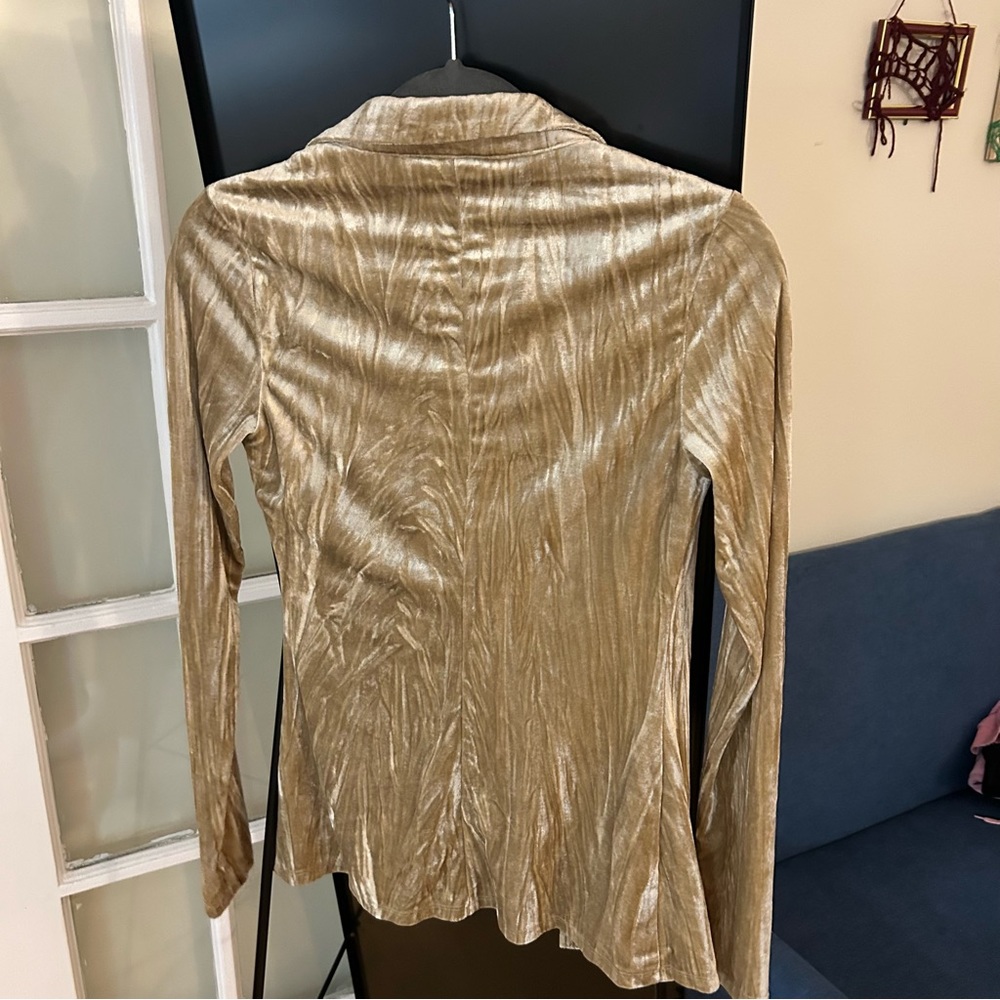 Emory Park Champagne Velour Top